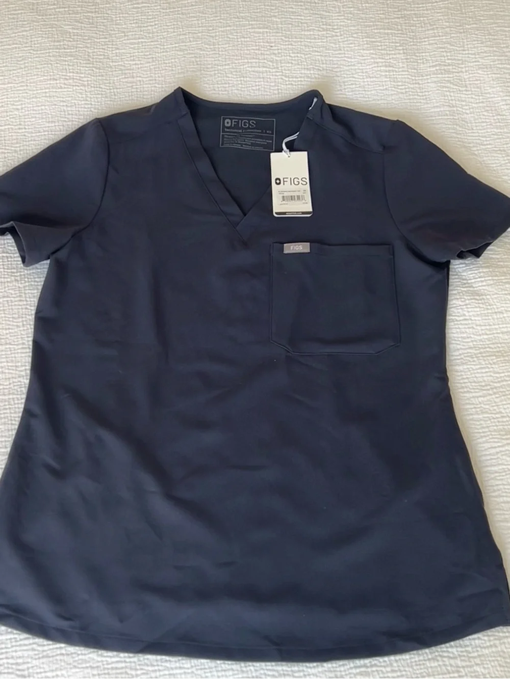 NWT FIGS Quiet Navy Scrub Set XS Top / S Zamora Jogger Pants - Picture 9 of 15